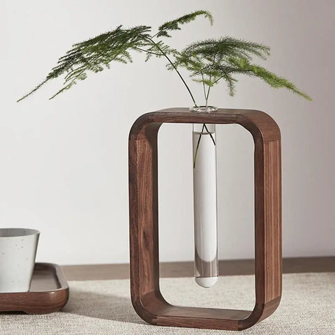 Wooden Hydroponic Vase