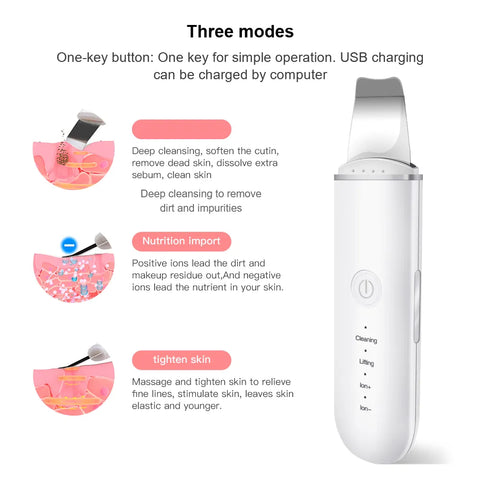 Ultrasonic Facial Lifting Skin Scrubber