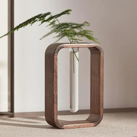 Wooden Hydroponic Vase