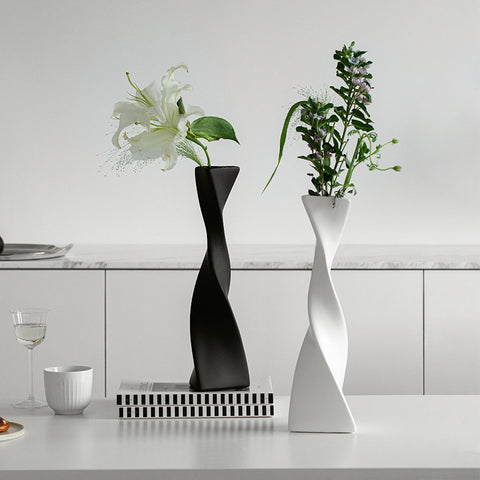 Nordic Twist Ceramic Vase